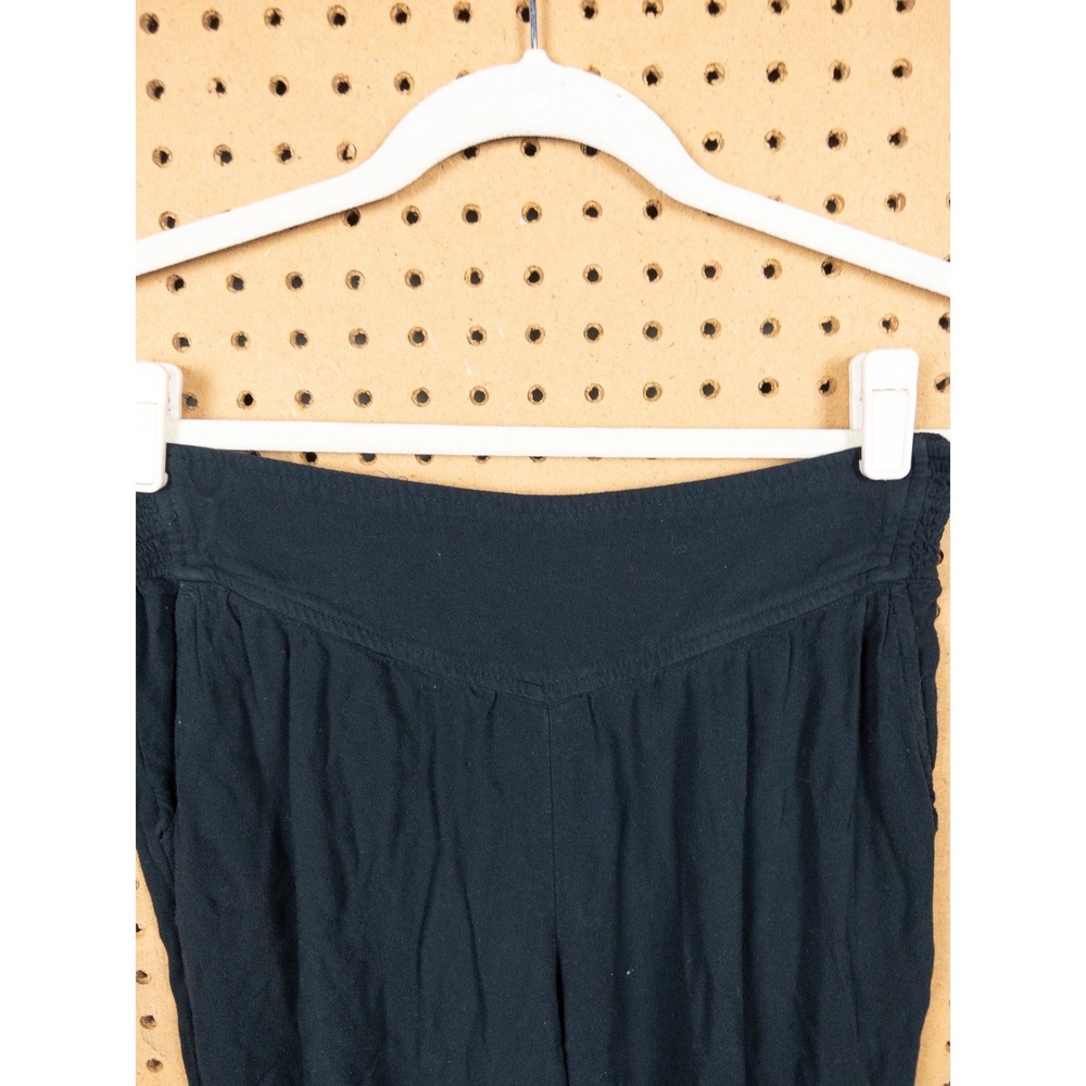 Aerie Womens Black Harem Jogger Pants V-Waist Boho Lightweight Viscose Size M‎ - Picture 3 of 7
